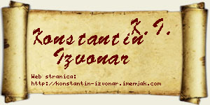 Konstantin Izvonar vizit kartica
